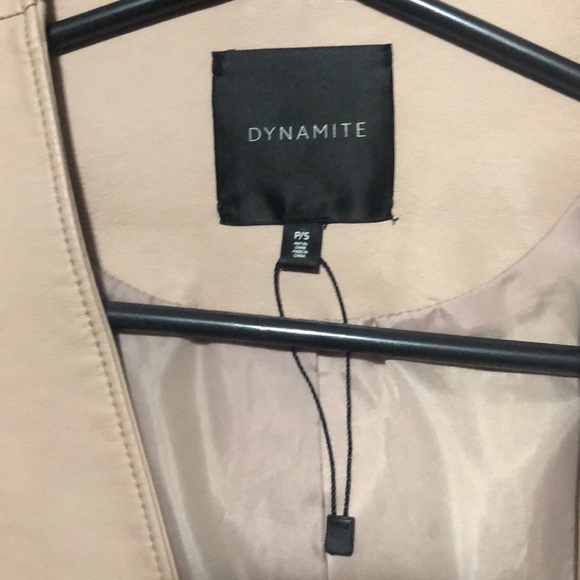 Dusty rose faux leather jacket - Picture 3 of 5